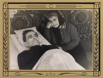 (U.S.S.R.--FUNERAL) A large album containing 105 grim photographs documenting a Soviet-era funeral in a small village.